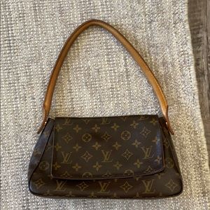 Louis Vuitton monogram mini looping shoulder bag.